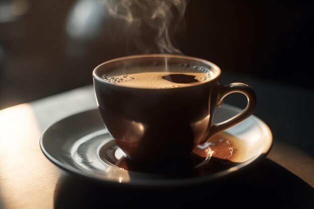 Foto primer plano, taza de café