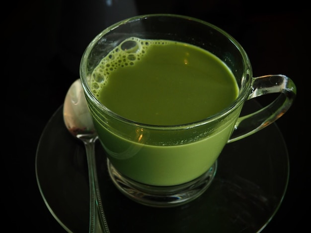 Primer plano del té verde