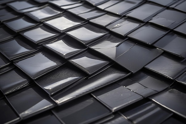 Un primer plano de un techo de fibra de carbono