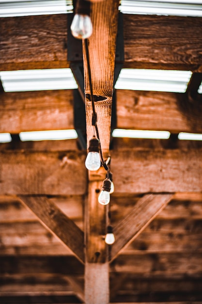 Foto primer plano del techo de madera