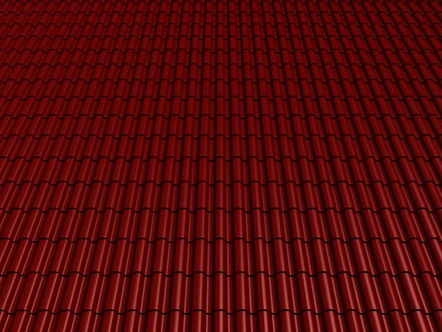 primer plano, techo de tejas, renderizado 3d
