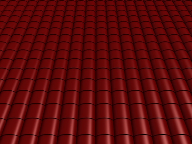 Foto primer plano, techo de tejas, renderizado 3d