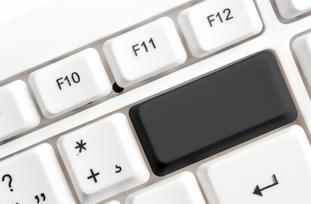 Foto primer plano del teclado de la computadora portátil