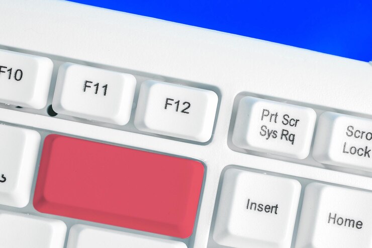 Foto primer plano del teclado de la computadora