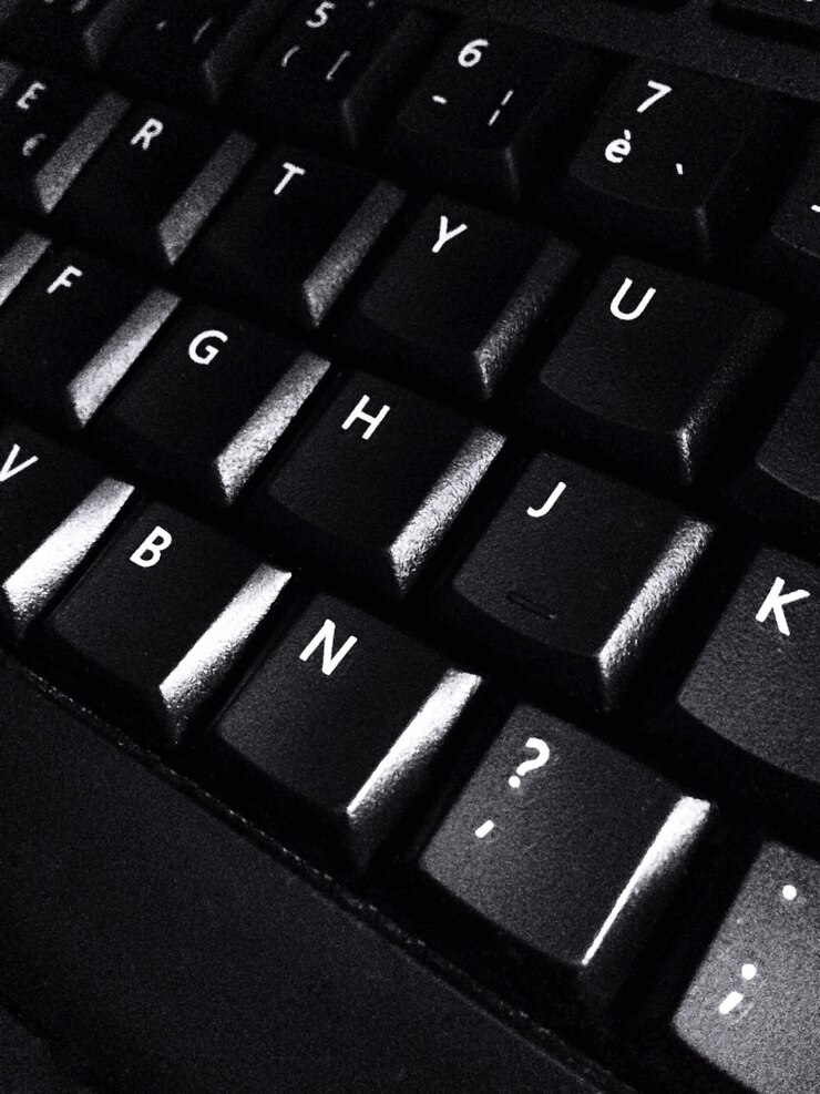 Foto primer plano del teclado de la computadora