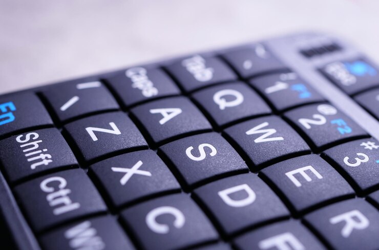 Foto primer plano del teclado de la computadora