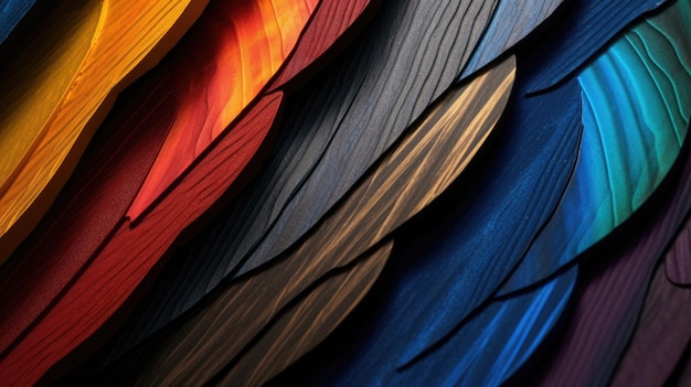 Un primer plano de una tela colorida con los colores del arco iris.