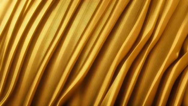 Un primer plano de una tela dorada con un fondo negro.