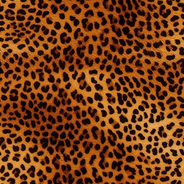 Foto un primer plano de una tela generativa de impresión de leopardo