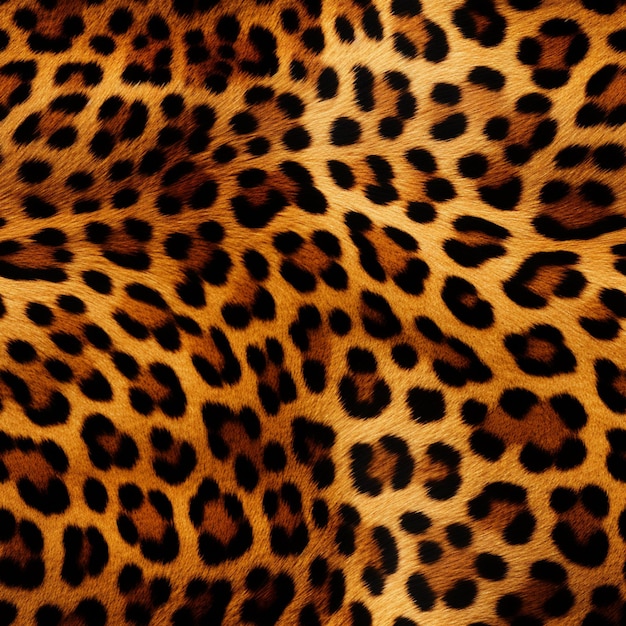 un primer plano de una tela de impresión de leopardo con un fondo negro generativo ai