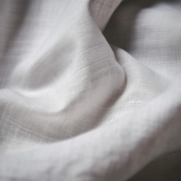 Foto primer plano de tela de lino blanco con textura de fondo