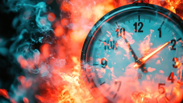 Un primer plano de un temporizador de cuenta atrás antes de una detonación controlada que destaca la tensión y el enfoque