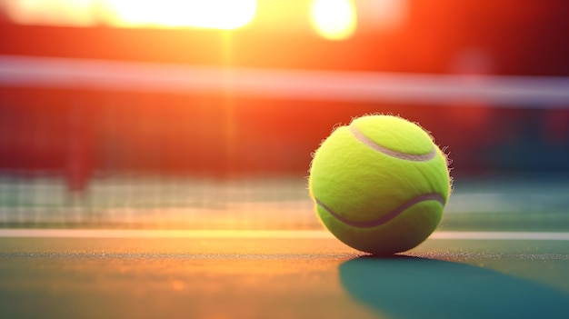 Primer plano de tenis en el suelo con el fondo borroso de la luz solar