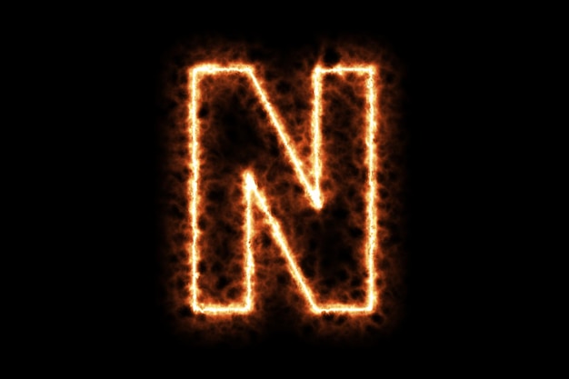 Primer plano de texto iluminado contra un fondo negro