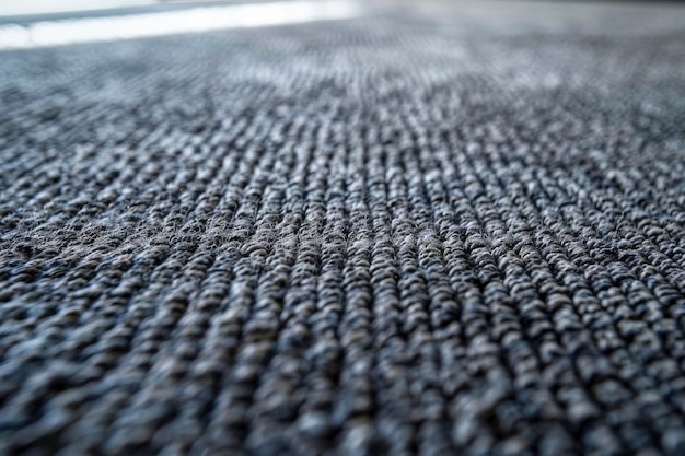 Primer plano de la textura de la alfombra de piso gris