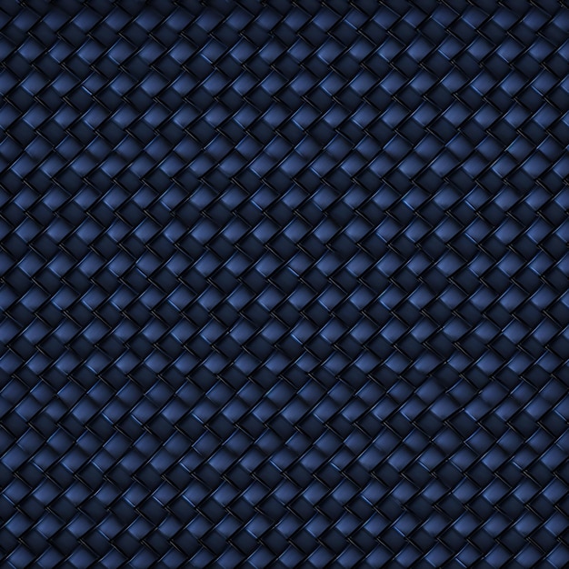 un primer plano de una textura de cuero azul con un patrón de diamante ai generativo