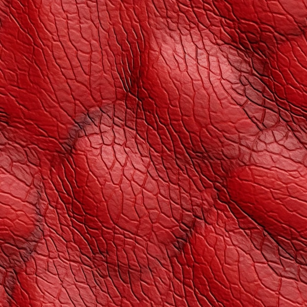 un primer plano de una textura de cuero rojo con un patrón generativo ai