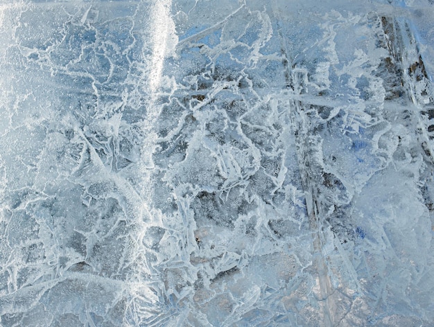 Primer plano de textura de hielo