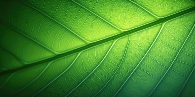 El primer plano de la textura de la hoja en el fondo verde de la naturaleza abstracta con un enfoque suave Imagen exuberante