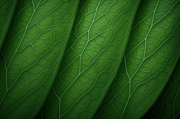 Primer plano de la textura de la hoja verde para el fondo Concepto de naturaleza y medio ambiente