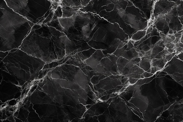 Foto un primer plano de una textura de mármol negro con rayas blancas.