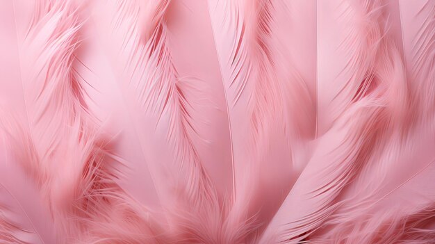 Foto primer plano de la textura de plumas rosas de moda, fondo macro abstracto con plumas rosadas esponjosas