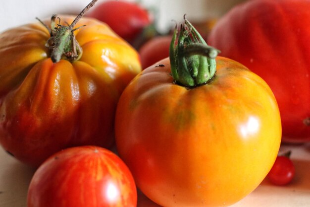 Foto primer plano de los tomates