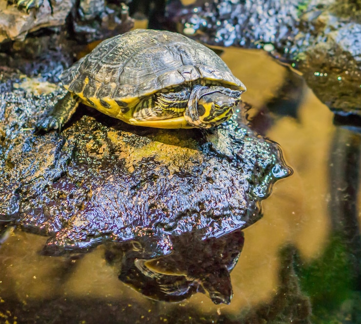 Foto primer plano de una tortuga en el agua