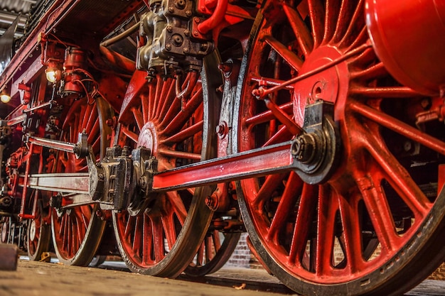 Foto primer plano del tren rojo