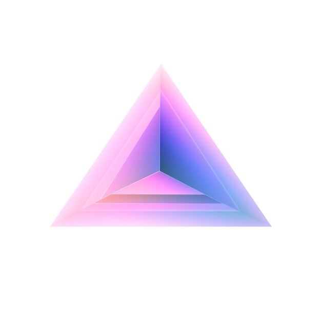 un primer plano de un triángulo con un fondo blanco