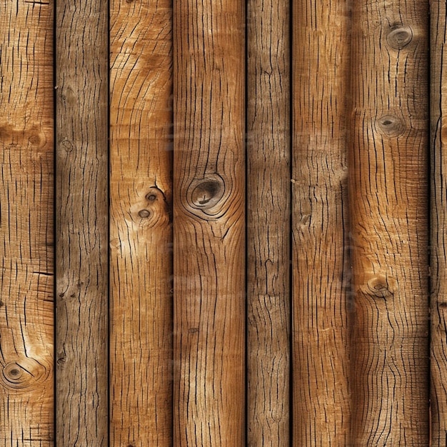 Un primer plano de una valla de madera con un nudo en la parte superior