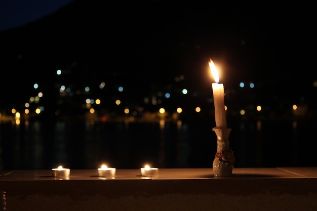 Foto primer plano de las velas