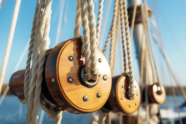 Foto un primer plano de un velero de época