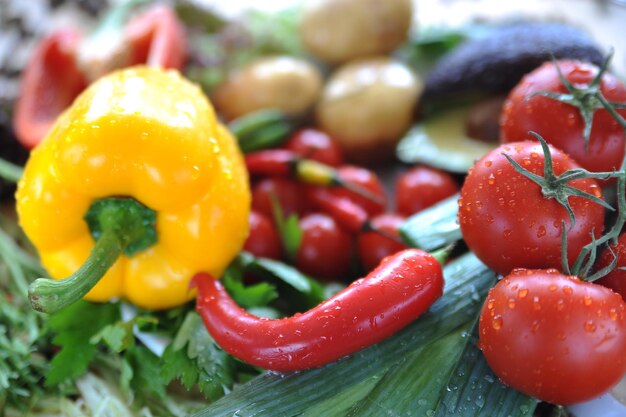 Foto primer plano de las verduras