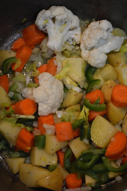 Foto primer plano de las verduras