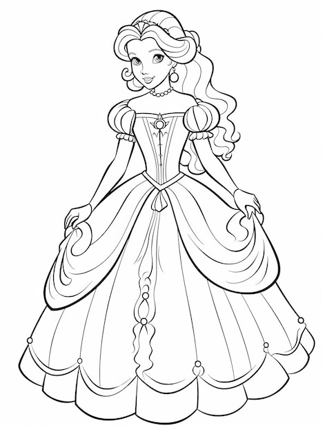 Desenho de Barbie Princesa para colorir