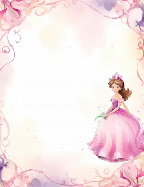 Foto la princesa del cuento de hadas el juego de estacionario la princesa hermosa