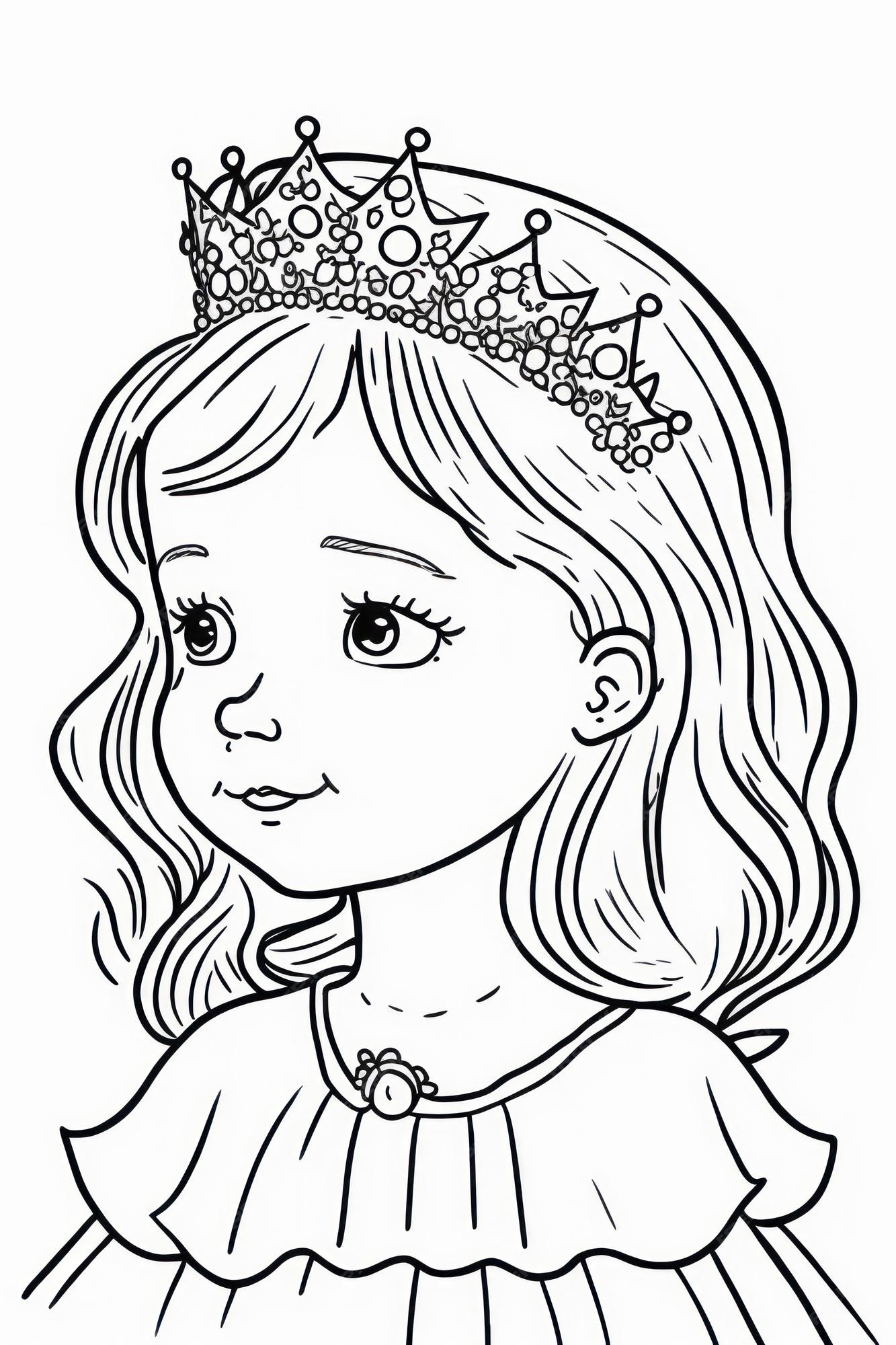 Desenho de Rosto de princesa para Colorir - Colorir.com