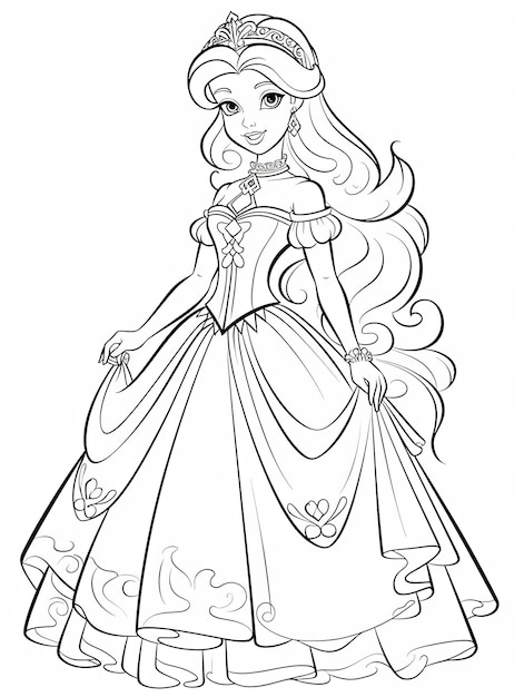 Desenho de Barbie Princesa para colorir