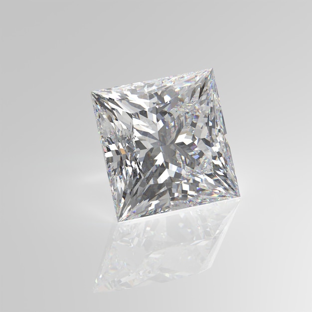 Princesa de piedras preciosas de diamante render 3d