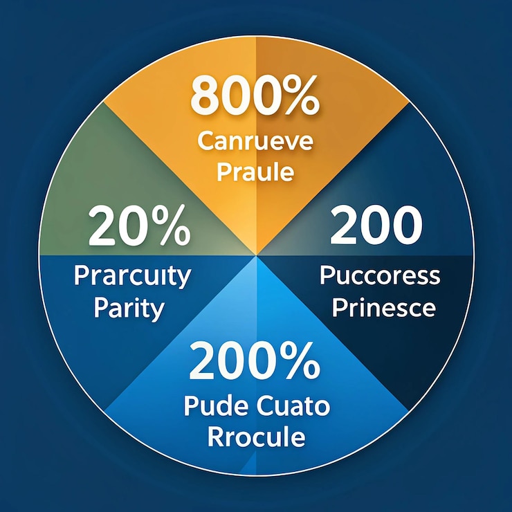 Foto el principio de pareto: el 80% de las consecuencias provienen del 20% de las causas.