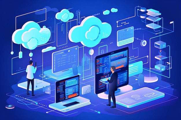 Principios Almacenamiento en la nube y sala de servidores vigilancia y prueba del proceso digital