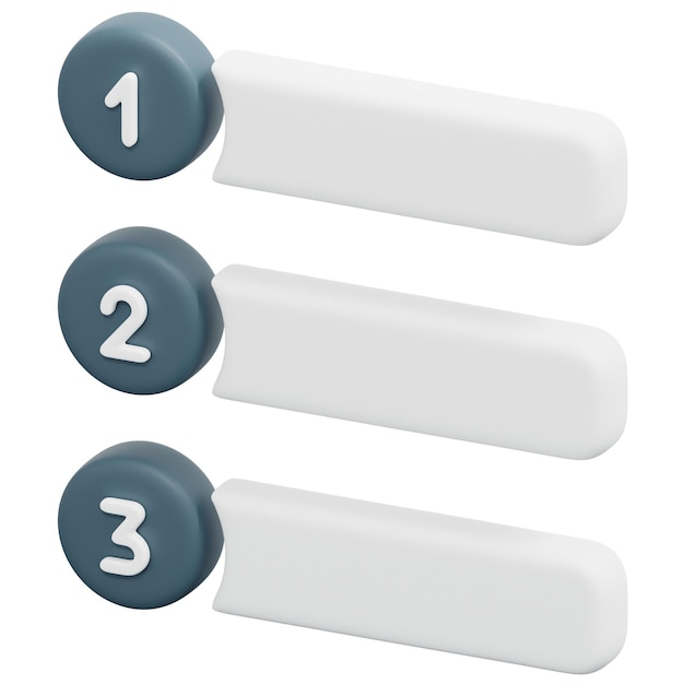 priorität 3d-render-symbol-illustration