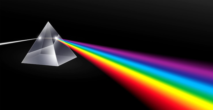 Foto prisma arcoiris a