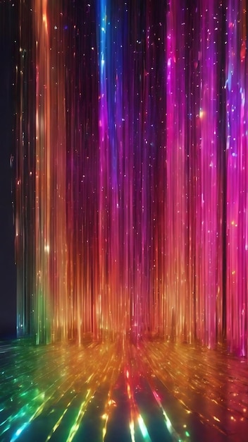 Prisma que dispersa luzes coloridas