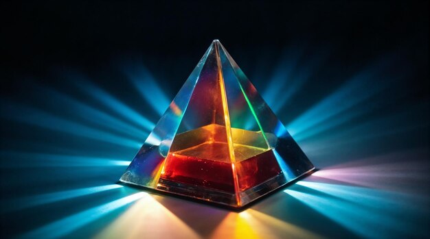 Prisma que refracta la luz en un espectro