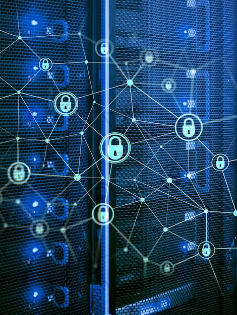 Foto privacidad de la información protección de datos de seguridad cibernética concepto de internet y tecnología