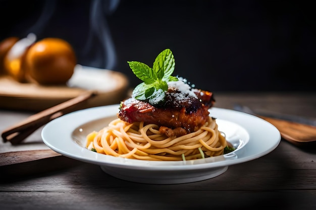 Probieren Sie die magischen köstlichen kulinarischen Erlebnisse. KI-generiertes bestes Food-Foto