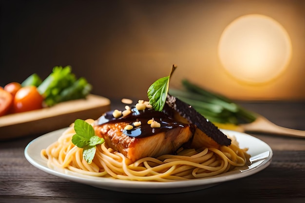 Probieren Sie die magischen köstlichen kulinarischen Erlebnisse. KI-generiertes bestes Food-Foto