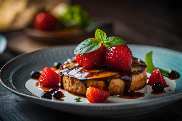 Probieren Sie die magischen köstlichen kulinarischen Erlebnisse. KI-generiertes bestes Food-Foto